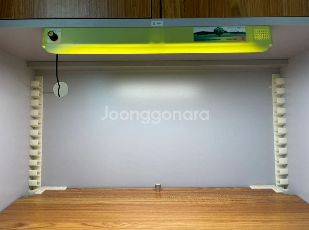 독서실 책상(커튼+led)--2