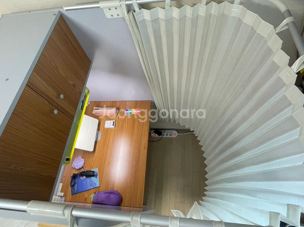 독서실 책상(커튼+led)--6