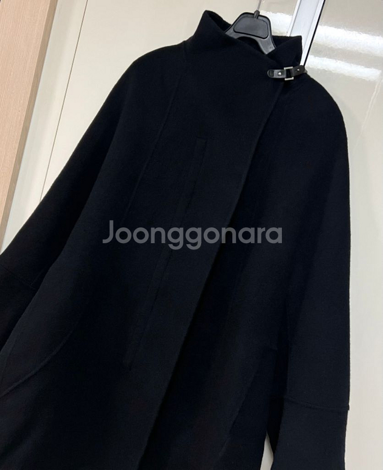 디그리스 제평 이데 idee 도브 에르 버클 울 코트 케이프 핸드메이드--6