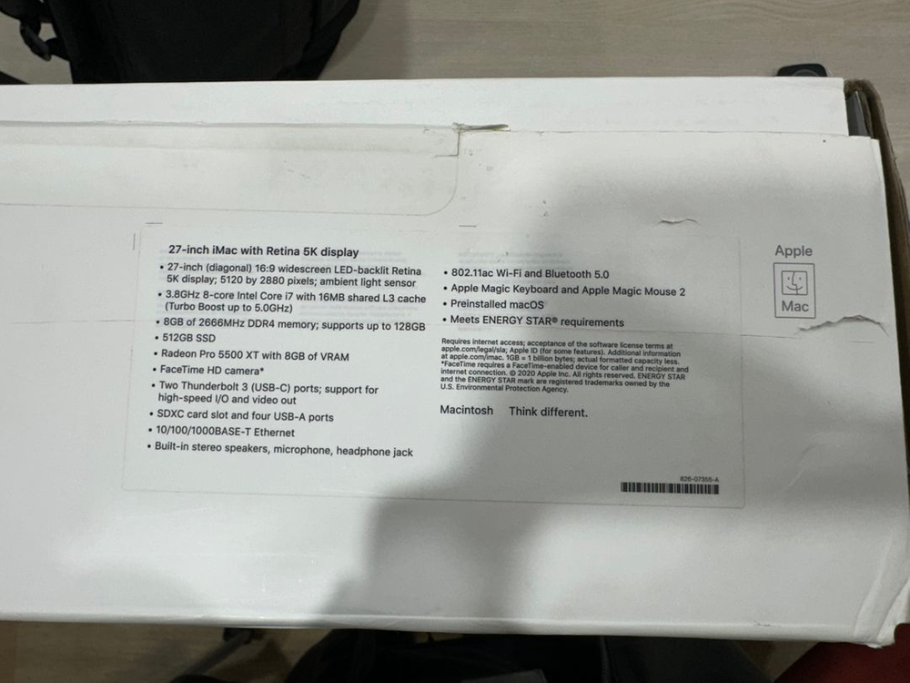 아이맥 2020년형 27인치 레티나 5K 3.8GHz 이미지