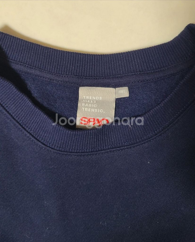 스파오 기모 맨투맨 티셔츠 남성 L XL사이즈 새상품--4