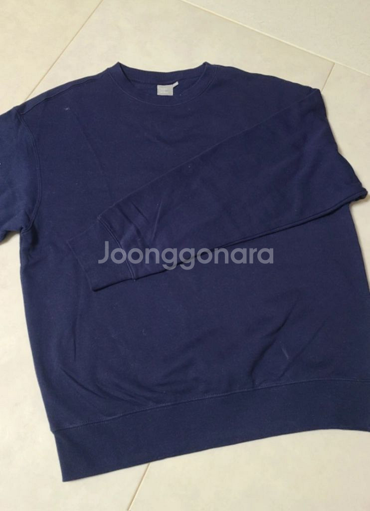 스파오 기모 맨투맨 티셔츠 남성 L XL사이즈 새상품--3