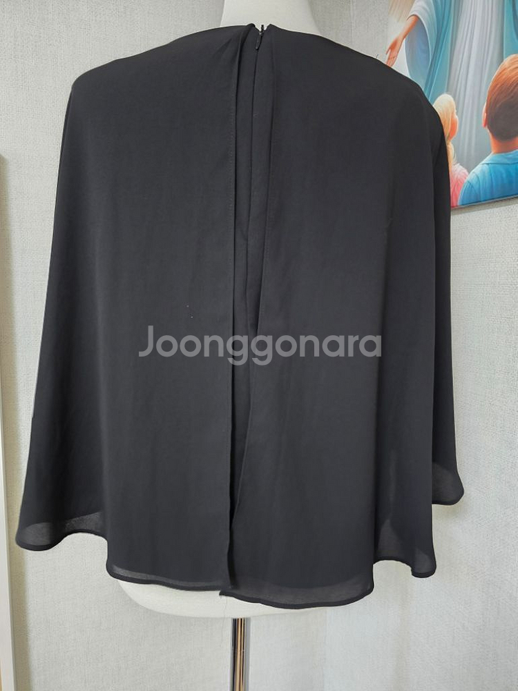쉬폰 블라우스 블랙 프리 새것--3