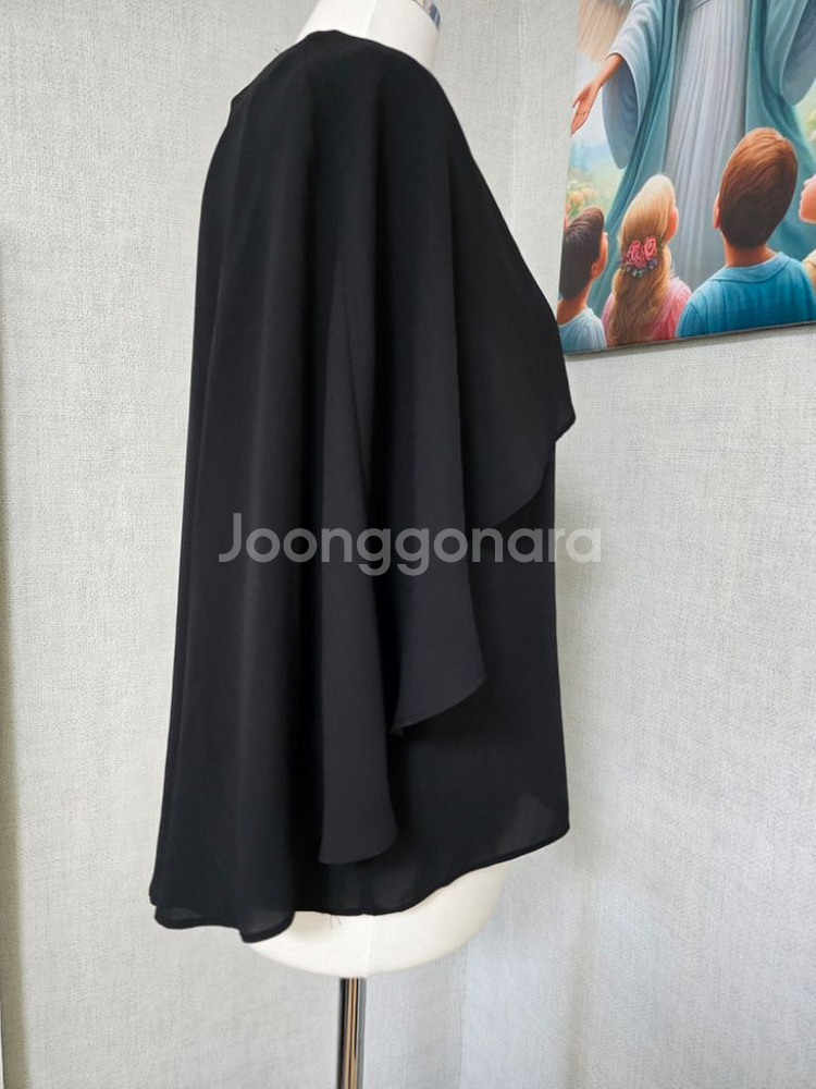 쉬폰 블라우스 블랙 프리 새것--2