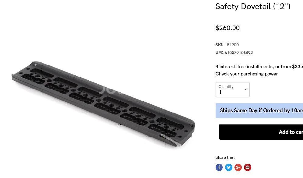 우든카메라 Safety Dovetail (12")--2