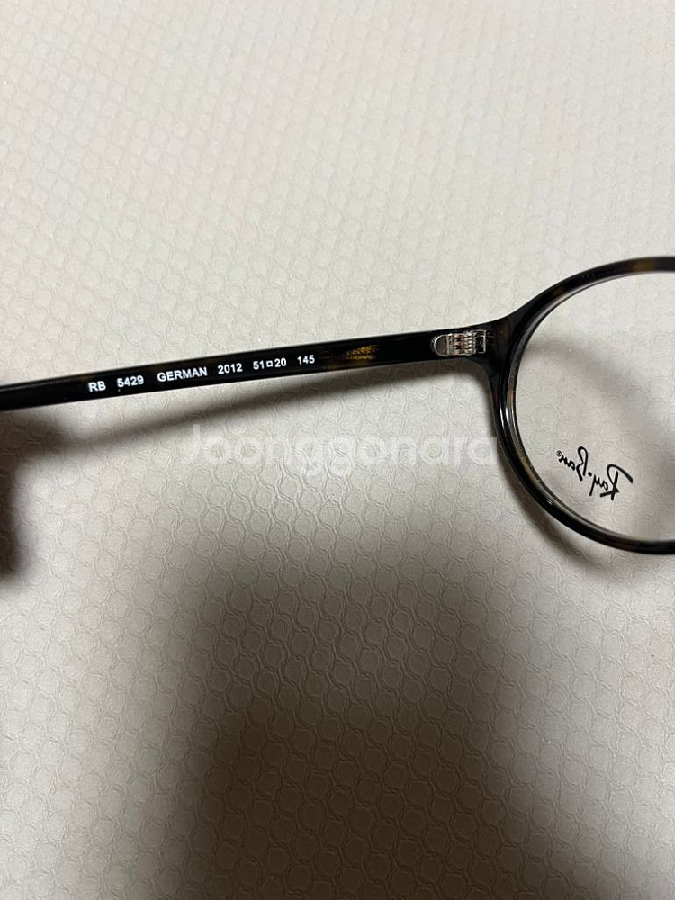 레이벤 5249안경 호피--3