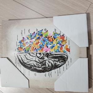 뇌 그림 액자 인테리어용 나비 뇌 캔버스 액자