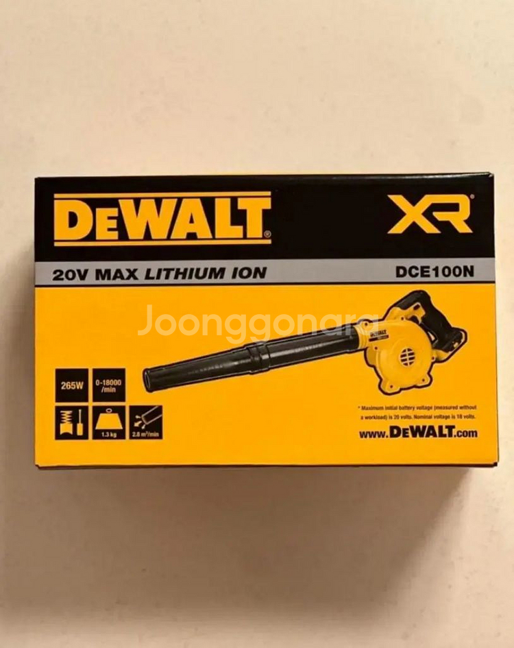 디월트 DCE100N 20V 송풍기 세차 낙엽 눈--0