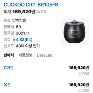 쿠쿠 CRP-BR105FB 10인용
