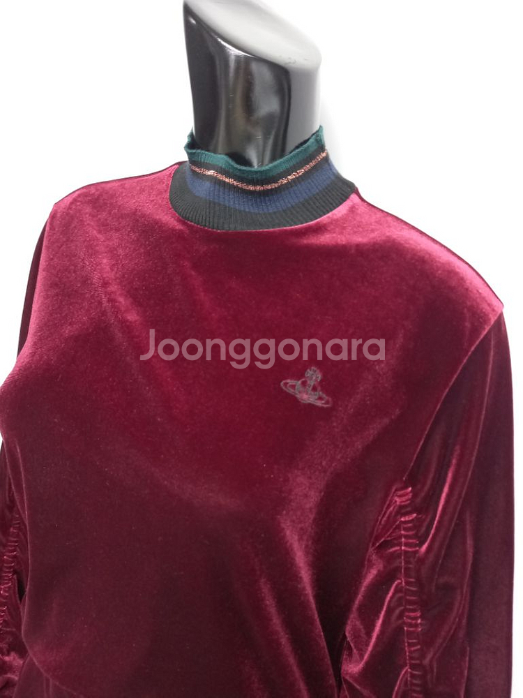 새 비비안웨스트우드 벨루아 벨벳 롱 원피스 38 55--4