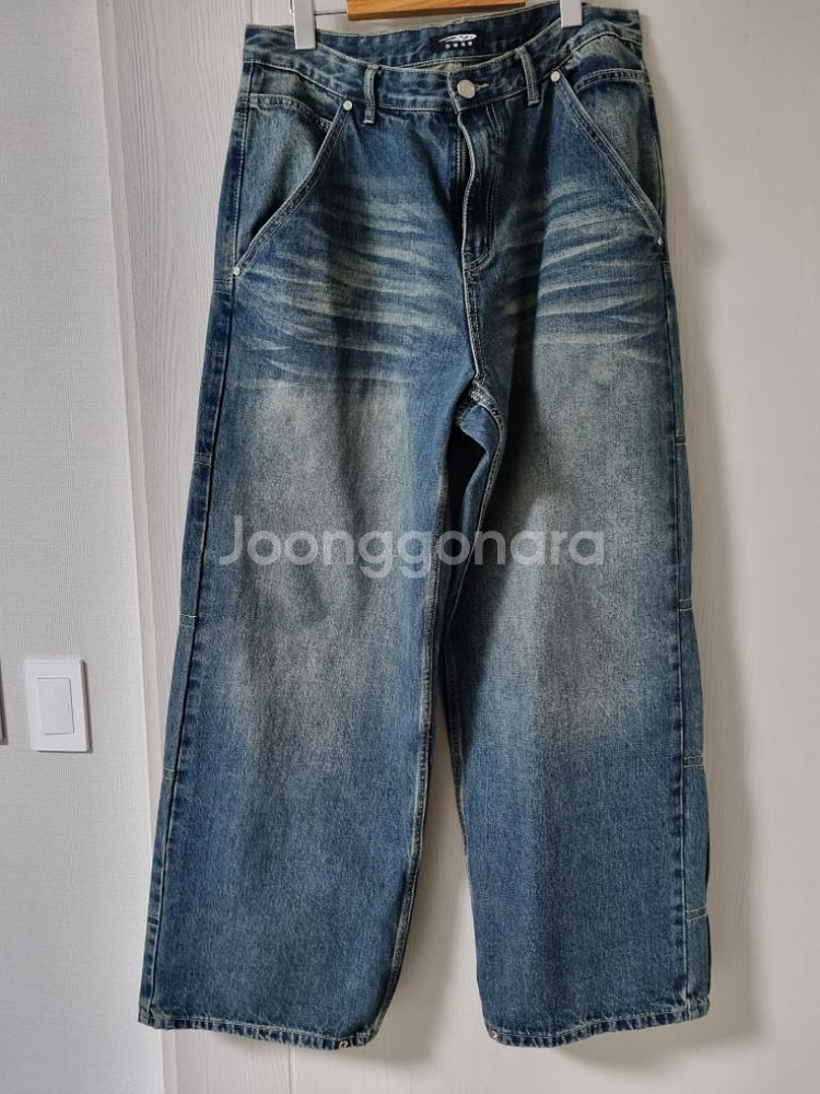 디앤에스알 헤리티지 플리츠 데님팬츠 블루 XL--3