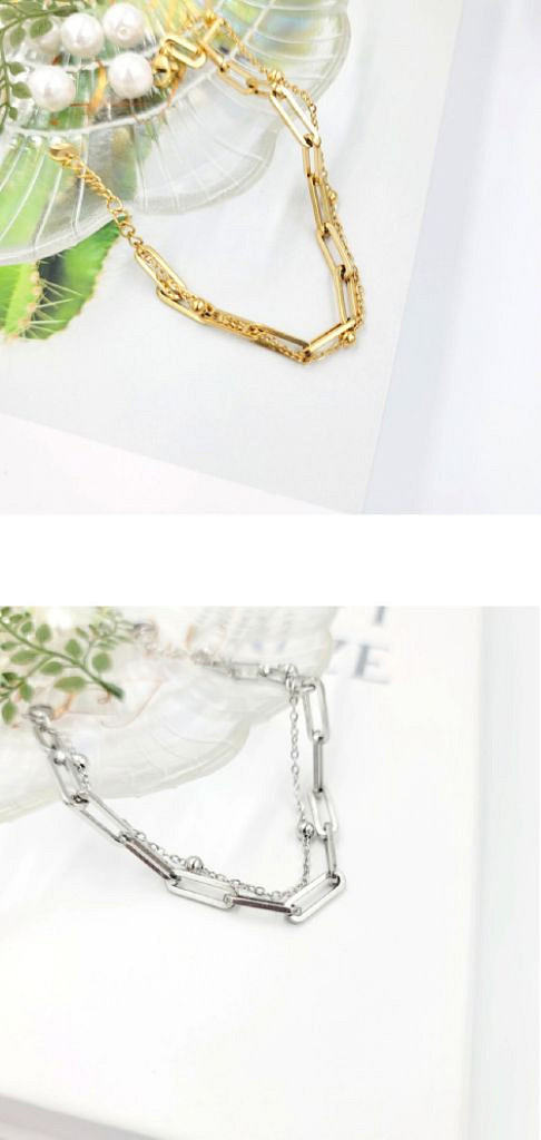 팔찌 레이어드 두줄팔찌 여친선물/ JUQ002--3