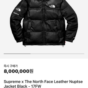 Supreme x The North Face 레더눕시