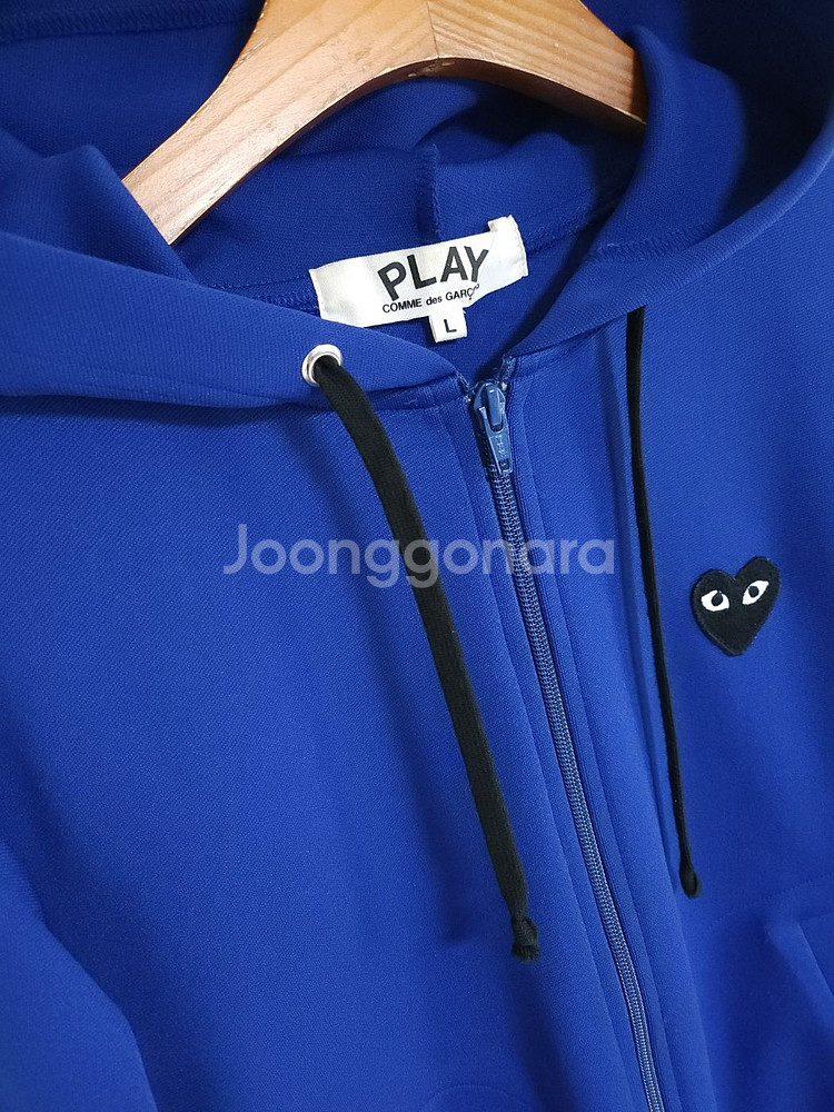 L 꼼데가르송 블루 백로고 여성 후드집업 AZ-T253--2