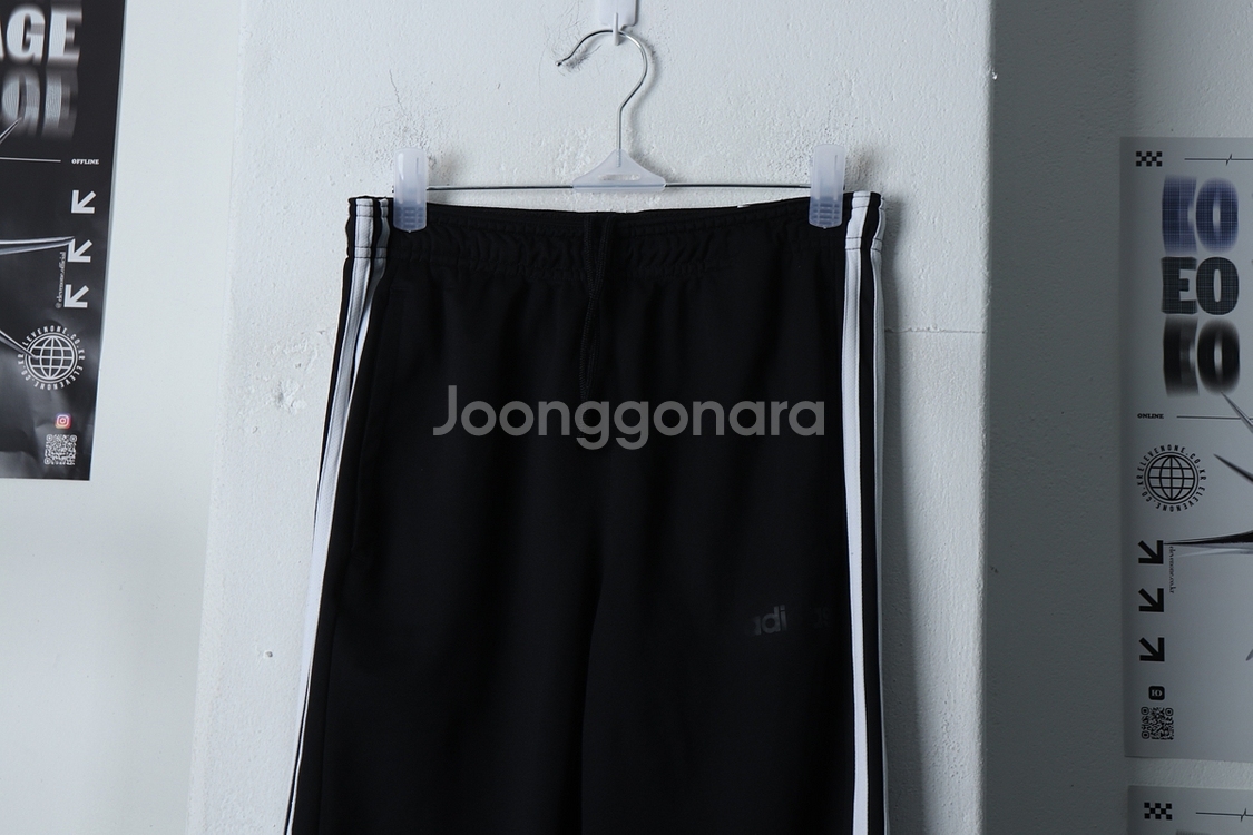 (M) 아디다스 트레이닝복 바지 블랙 올드스쿨--2