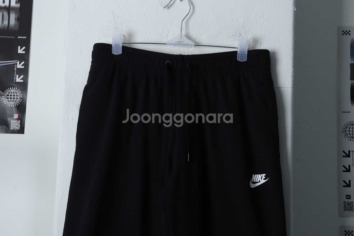 (M) 나이키 트레이닝복 바지 블랙 와이드핏 올드스쿨--2