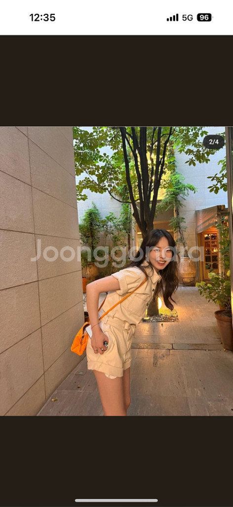 보테가베네타 미니 루프 안소희백 가방 탠저린--2
