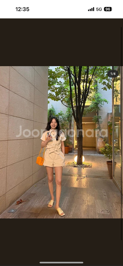 보테가베네타 미니 루프 안소희백 가방 탠저린--1