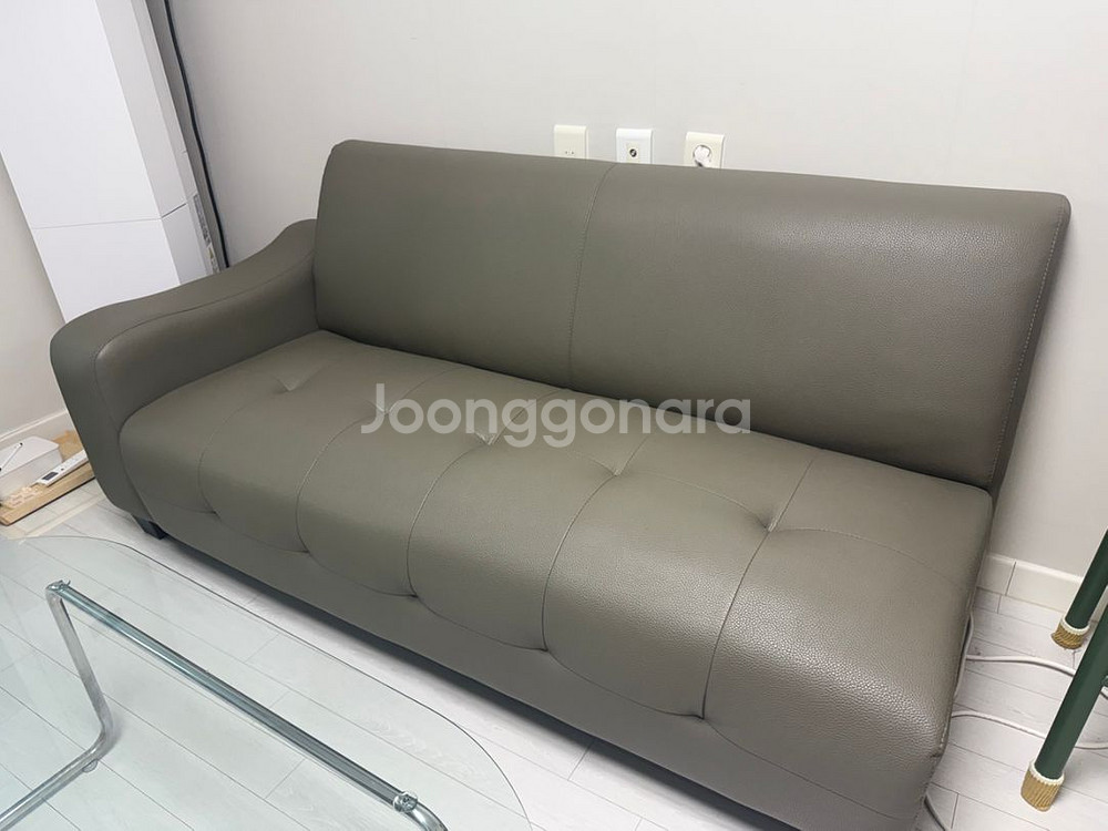 [상태 굿!!] 한샘 미까사2.5인 가죽 소파--1