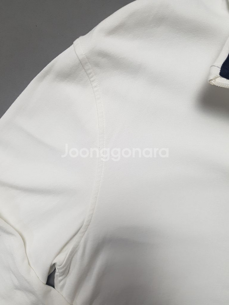 [XL] 타미힐피거 화이트 하프집업 기능성 티셔츠--3