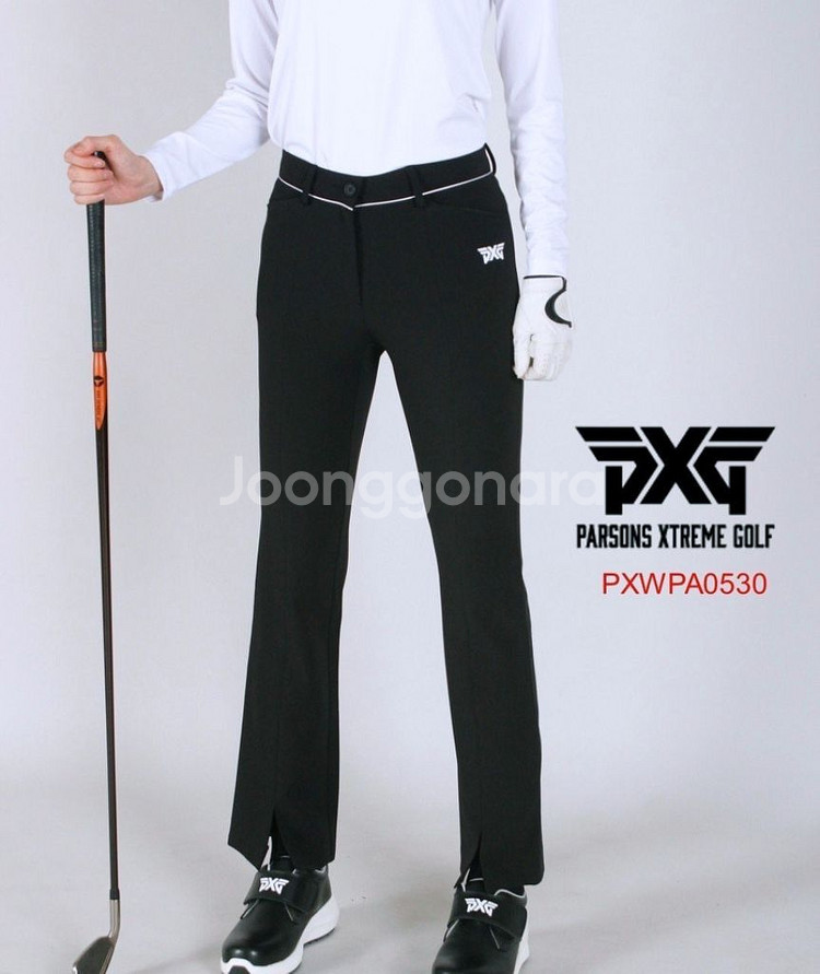 PXG 여성골프 앞트임 부츠컷 스판 팬츠--0
