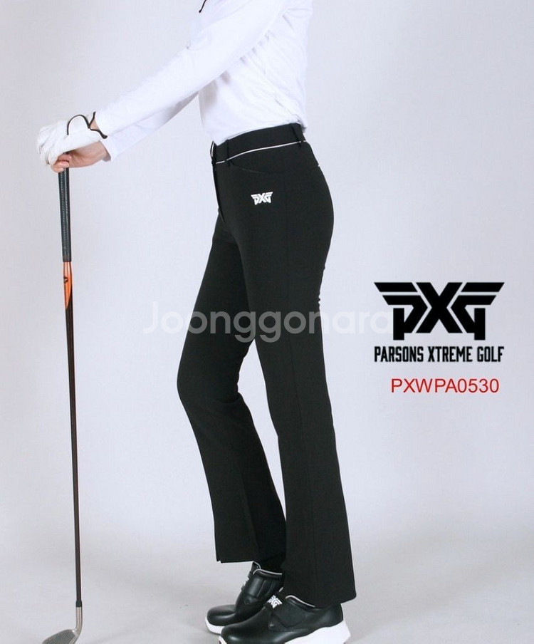 PXG 여성골프 앞트임 부츠컷 스판 팬츠--4