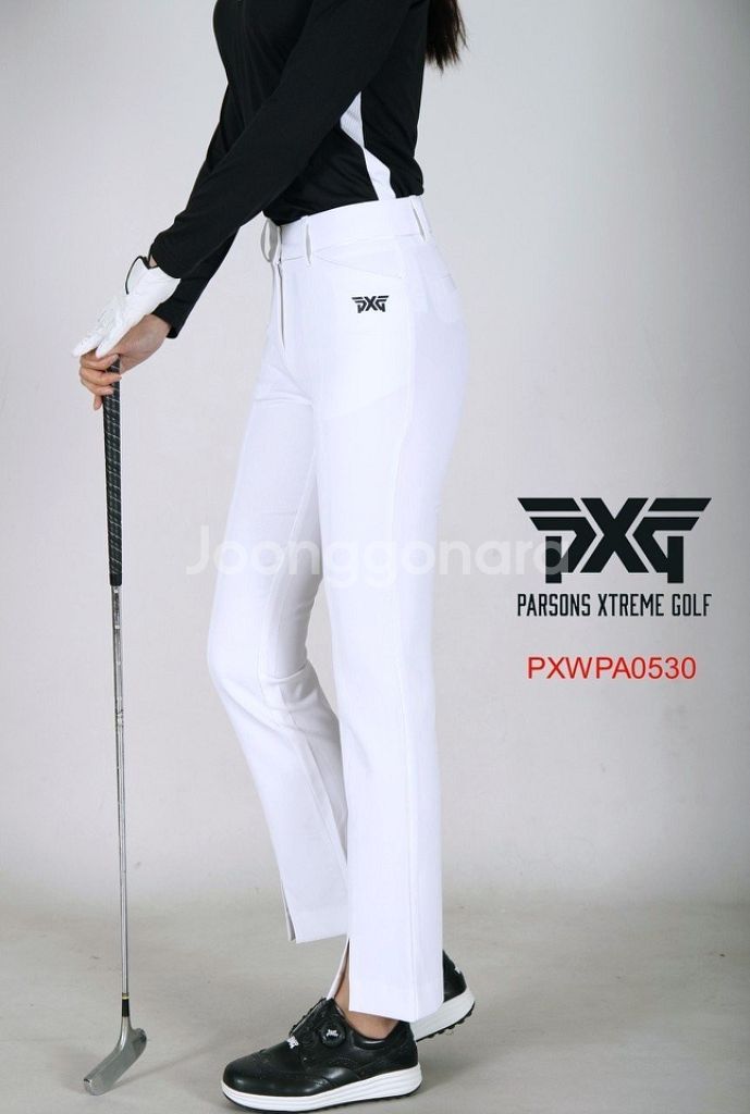 PXG 여성골프 앞트임 부츠컷 스판 팬츠--5