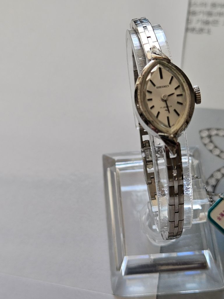 빈티지 세이코 여성용 수동태엽식 메탈 시계 /JAPAN--3