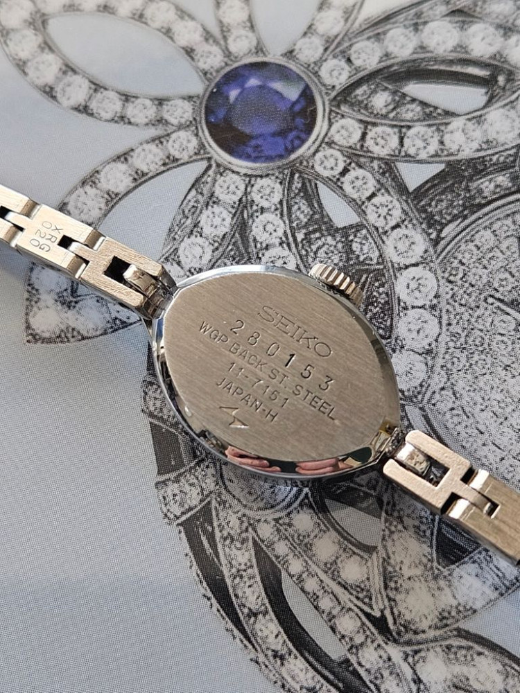 빈티지 세이코 여성용 수동태엽식 메탈 시계 /JAPAN--2