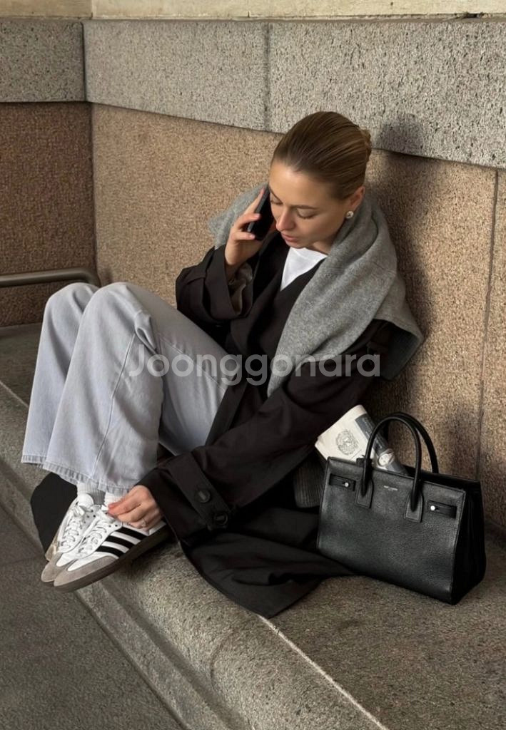 생로랑 삭드쥬르 스몰 크로커다일 새상품급 전지현 가방--7