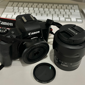 캐논 M50 + 번들렌즈 + 팬케익 22mm 단렌즈