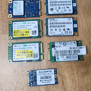 msata 128g 5개, 256g 1개m.2 sata