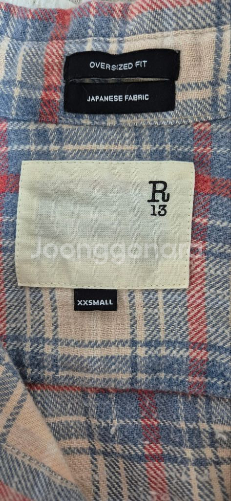 r13 체크셔츠 xxs--6