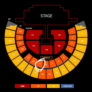 2ne1 콘서트 4/13일요일 9구역 단석