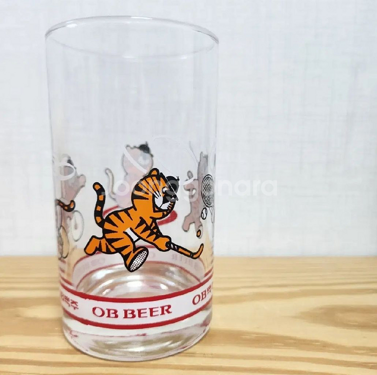 [빈티지그릇] 88올림픽 호돌이 오비맥주 빈티지컵--2
