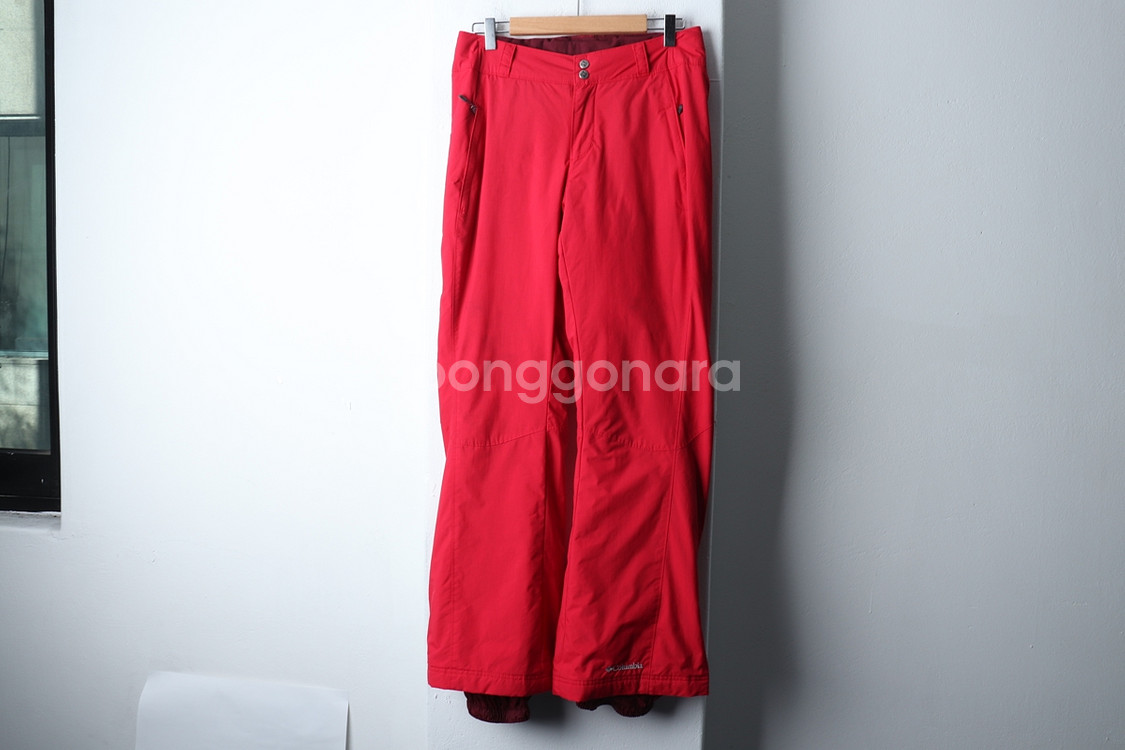 W(S) 컬럼비아 트레이닝복 바지 등산 레드 패딩--1