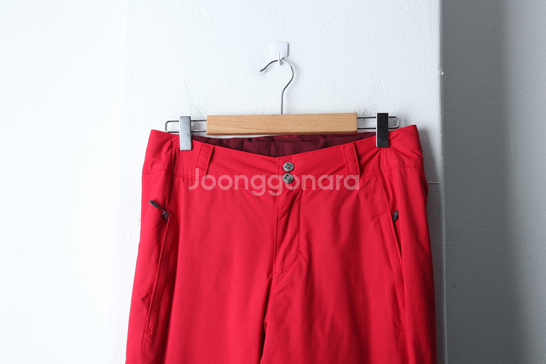 W(S) 컬럼비아 트레이닝복 바지 등산 레드 패딩--2