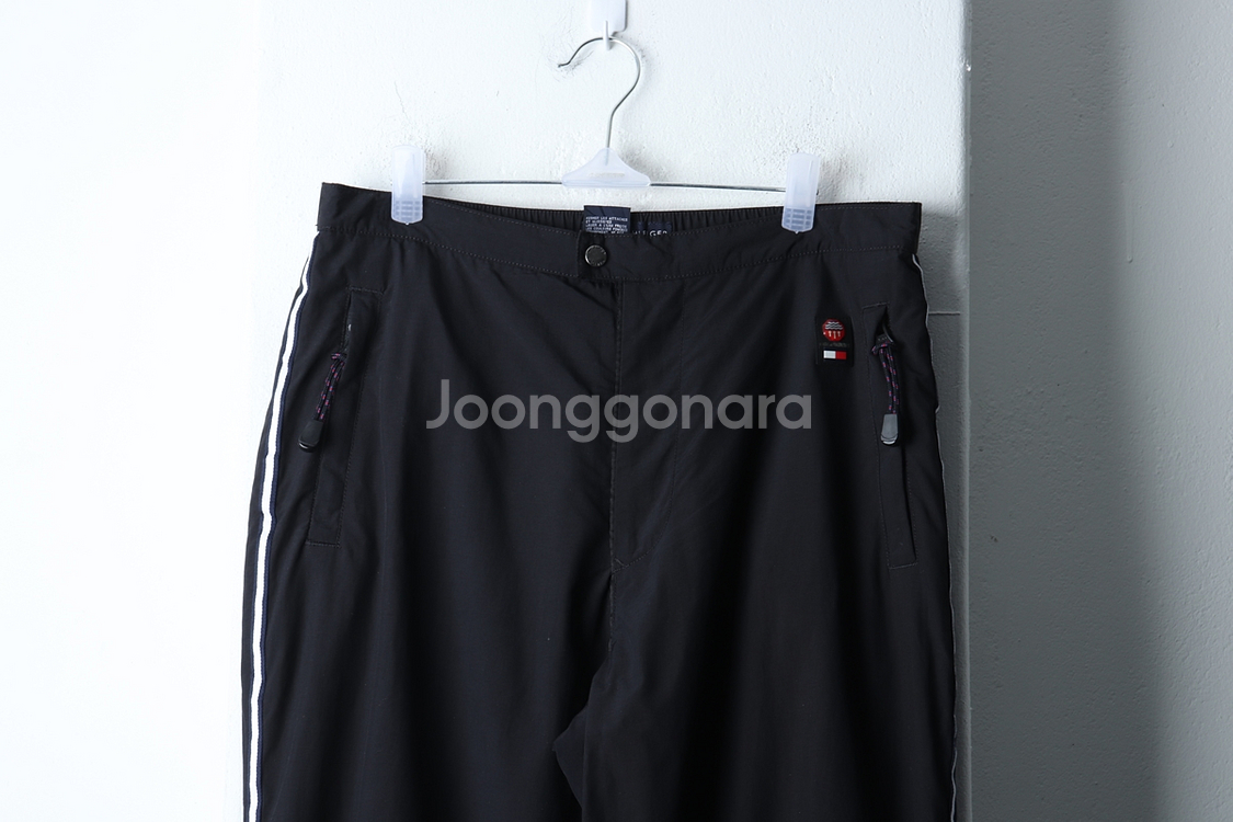 (M) 타미힐피거 트레이닝복 바지 블랙 올드스쿨--2