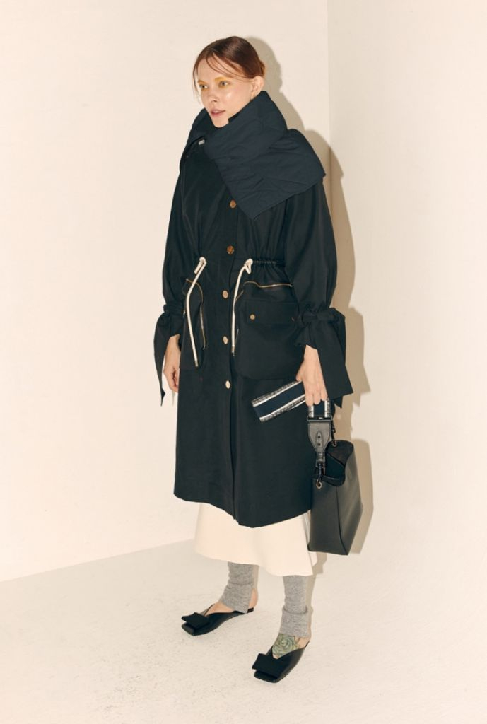 제이청 J.chung lego 누빔 패딩 머플러 어부바 케이프 숄 목도리 아이보리 퀼팅 이미지