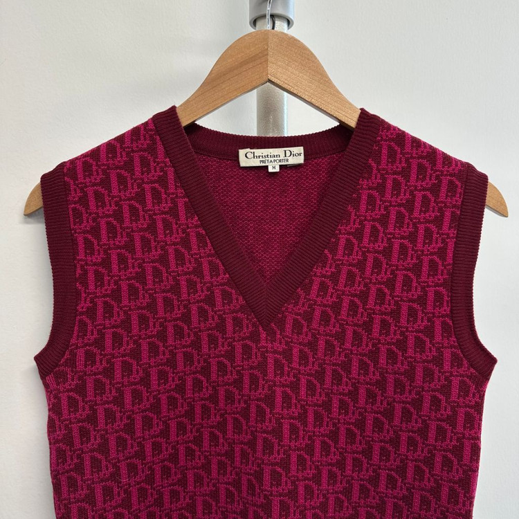 디올 90s 로고 니트 베스트--1