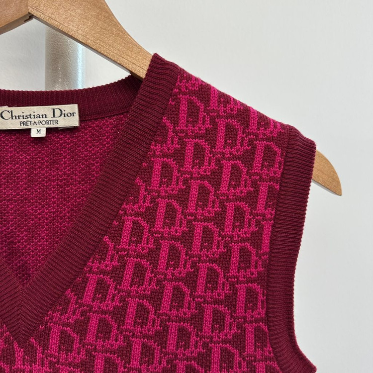 디올 90s 로고 니트 베스트--2