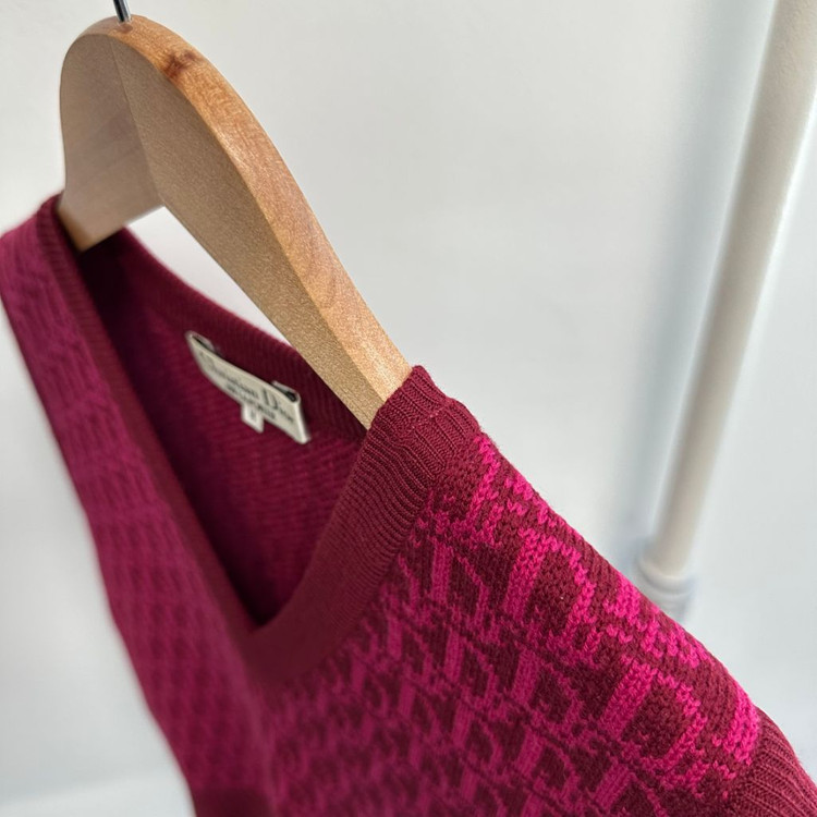 디올 90s 로고 니트 베스트--4