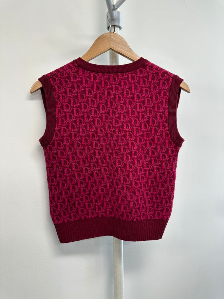 디올 90s 로고 니트 베스트--5