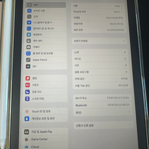 아이패드 미니6 64gb + 케이스 + 짭펜