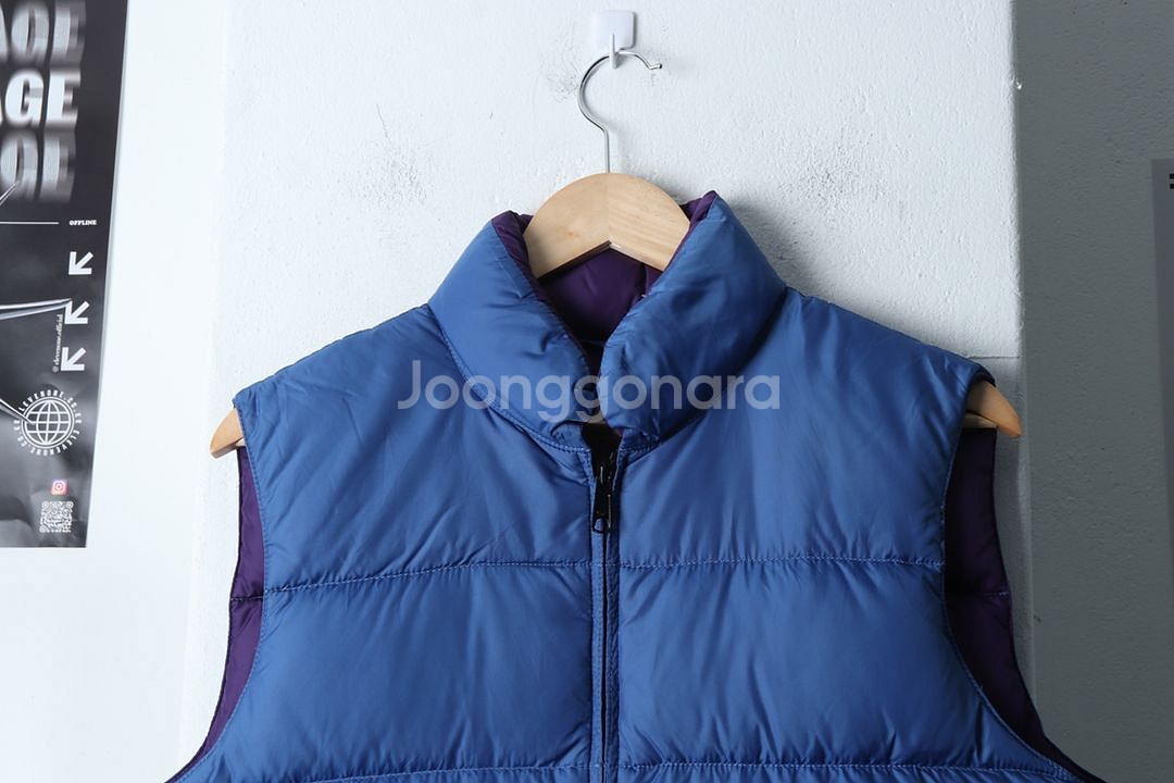 (S) 폴로 랄프로렌 패딩 점퍼자켓 블루 덕다운 조끼--2