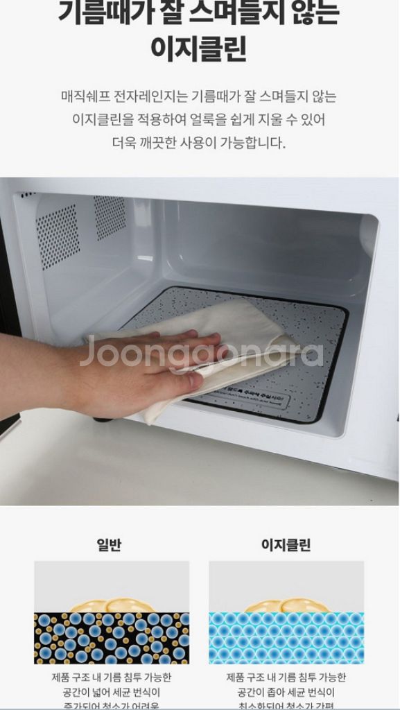 매직쉐프 무회전 플랫 전자레인지 전자파차단--2