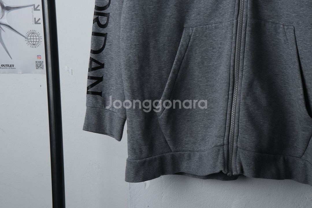 (M-XL) 조던 후드집업 그레이 기모--3