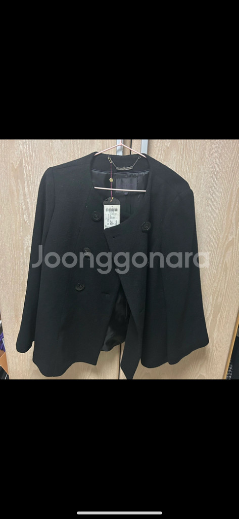 올리비아로렌 블랙 케이프 숏 코트 원가 59만 라떼갸루--0