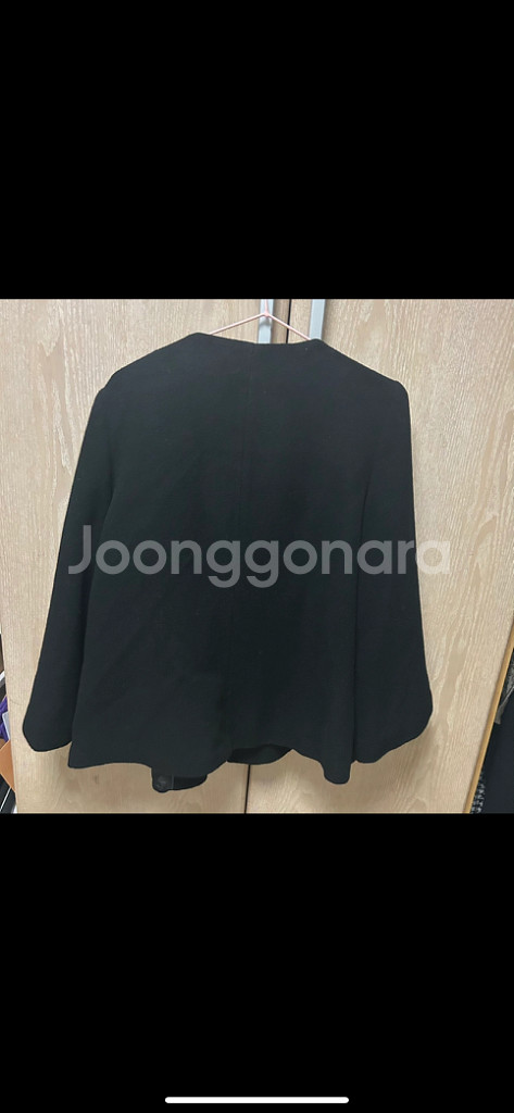 올리비아로렌 블랙 케이프 숏 코트 원가 59만 라떼갸루--6
