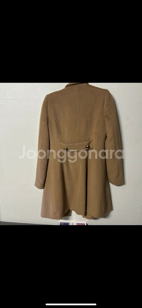 (싸게 처분ㅠ)LINE 카멜 고급알파카 울모헤어코트44--1